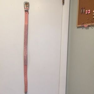 Nude pink belt with rhinestones